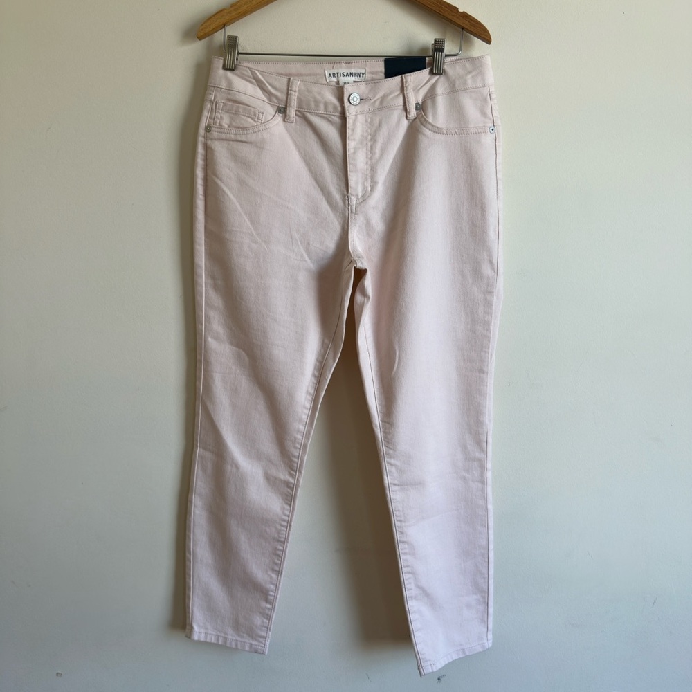 Artisan Ny || Women's jeggins Pink crop stretch jeans sz 12